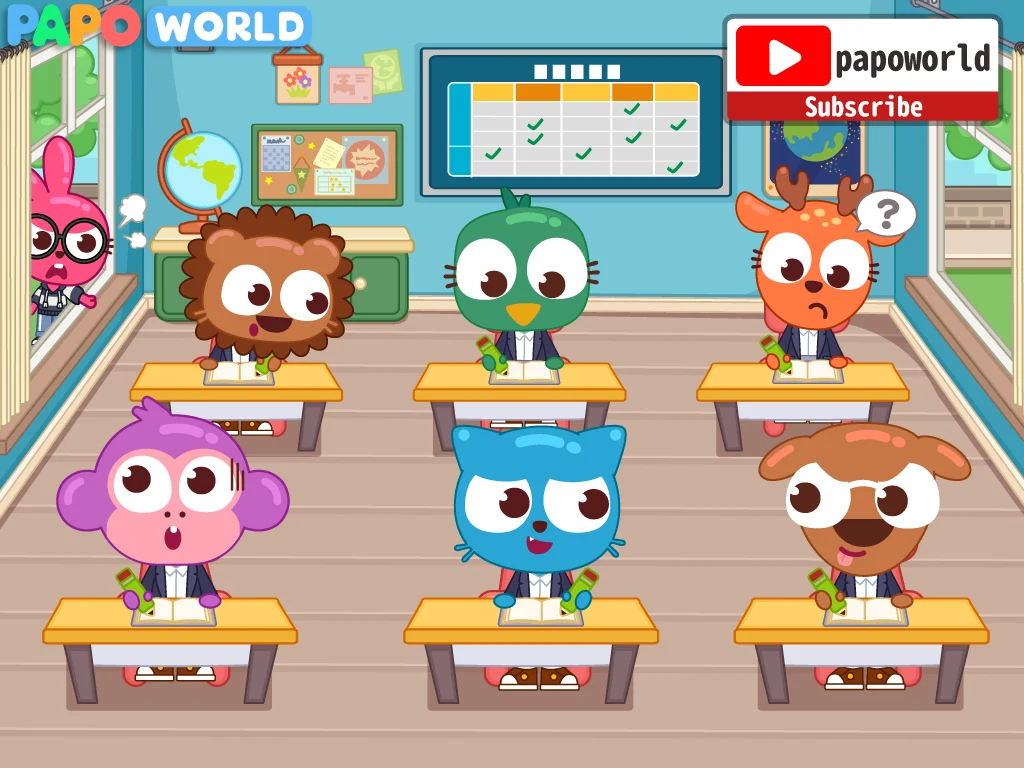 Papo Town School Life for Kids screenshot