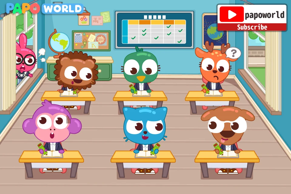 Papo Town School Life for Kids screenshot