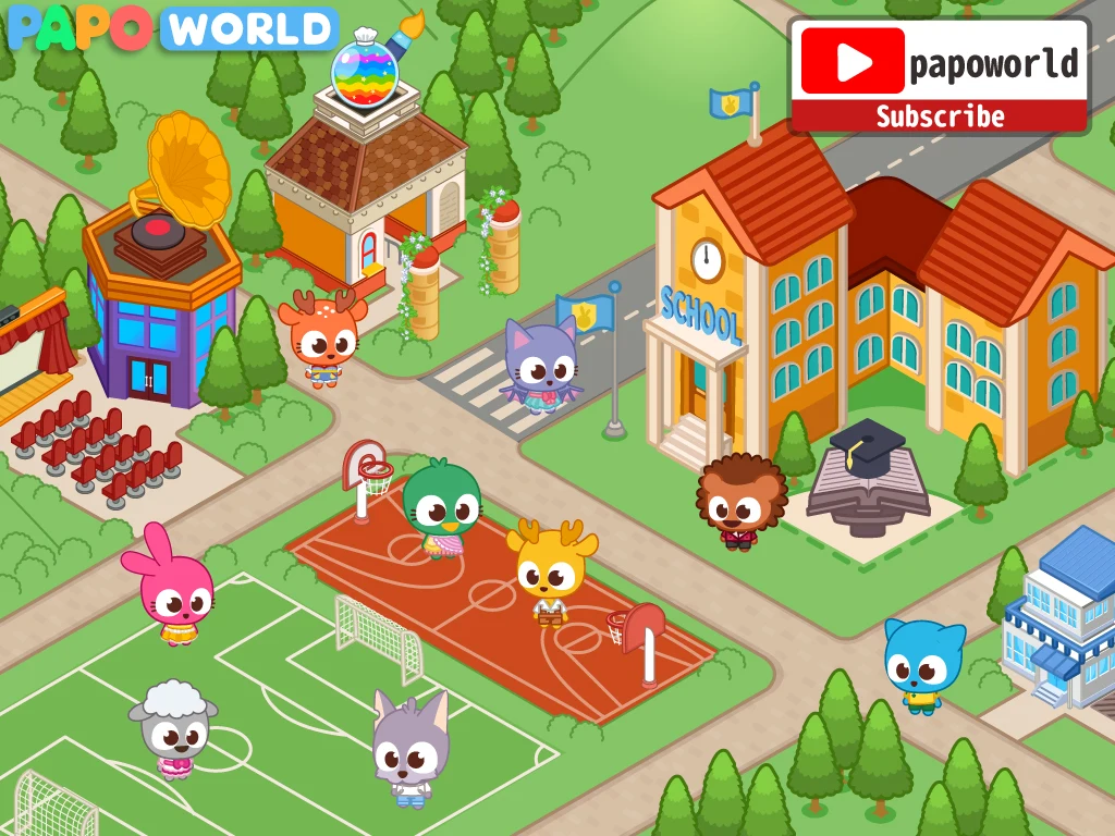 Papo Town School Life for Kids screenshot