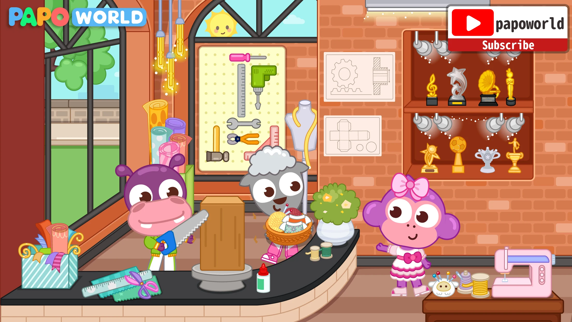 Papo Town School Life for Kids screenshot